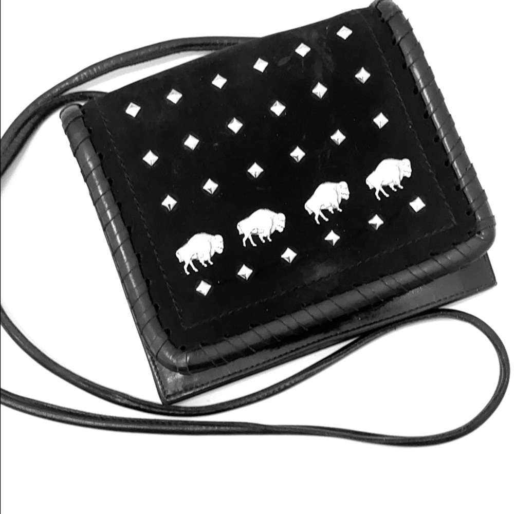 Donald Pliner Leather and Suede Shoulder Bag